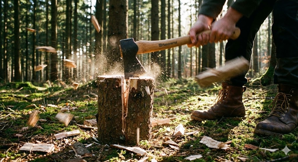 薪を割る。単純作業の向こう側にある瞑想。