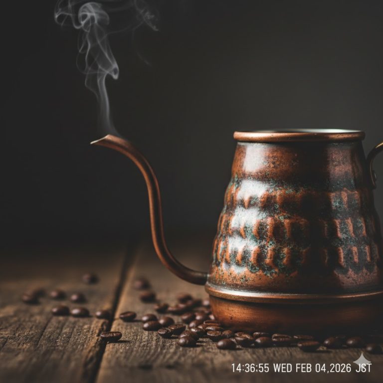 銅は、熱を記憶する。Kalita Copper Pot